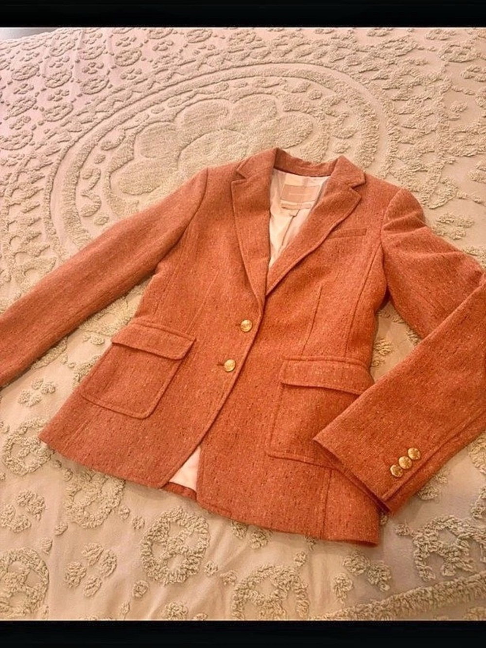 Banana Republic Wool Blend Blazer in Orange Size 2